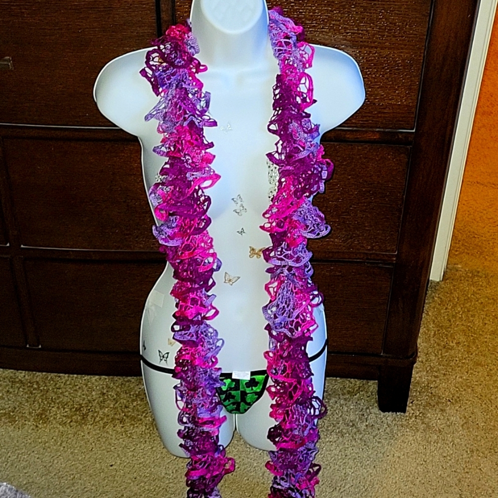 Purple Toned Crochet Scarf
